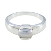 Pearl Solitaire French 925 Sterling Silver White Gems Eye catching propsel Ring Jewelry