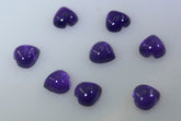 Amethyst 10PC Tiny 4x4 MM Heart Cabochon Purple Pure semi Precious Loose Gemstones