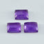 Amethyst 1PC Medium 8x10 MM Emerald Cabochon Purple Fiery semi Precious Gems