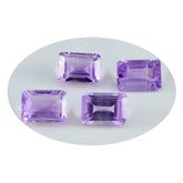 Amethyst 1PC Medium 7x10 MM Emerald Faceted Purple Superior Semi Precious Loose Gemstone