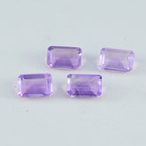 Amethyst 1PC Tiny 3x5 MM Emerald Faceted Purple Lustrous Semi Precious Gems