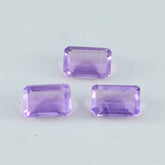 Amethyst 1PC Tiny 4x6 MM Emerald Faceted Purple Shine Semi Precious Loose Gems