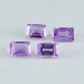 Amethyst 1PC Large 8x12 MM Emerald Faceted Purple Brilliant Semi Precious Loose Gems