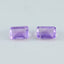 Amethyst 1PC Large 9x11 MM Emerald Faceted Purple Fiery Semi Precious Gems