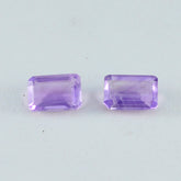 Amethyst 1PC Large 9x11 MM Emerald Faceted Purple Fiery Semi Precious Gems