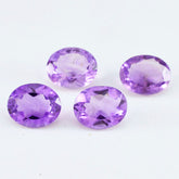 Amethyst 1PC Tiny 5x7 MM Oval Faceted Purple Sparkling Semi Precious Loose Gemstone