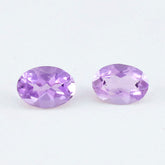 Amethyst 1PC Medium 8x10 MM Oval Faceted Purple Shine Semi Precious Loose Gemstones