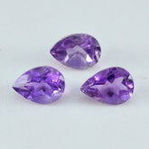 Amethyst 1PC Tiny 3x5 MM Pear Faceted Purple Natural Semi Precious Loose Gemstone
