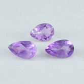Amethyst 1PC Large 9x11 MM Pear Faceted Purple Splendid Semi Precious Loose Gemstone