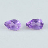 Amethyst 1PC Large 10x14 MM Pear Faceted Purple Shine Semi Precious Loose Gems