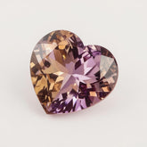 Ametrine 1PC Chunky 14x14 MM Heart Faceted Multicolor Genuine Semi Precious Loose Gems