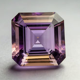 Ametrine 1PC Chunky 15x15 MM Square Faceted Multicolor Superior Semi Precious Loose Gemstone