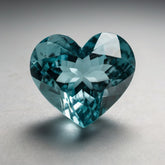 Aquamarine 10PC Tiny 3x3 MM Heart Faceted Blue Fiery Semi Precious Gems