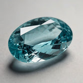 Aquamarine 1PC Chunky 12x16 MM Oval Faceted Blue Fiery Semi Precious Loose Gemstone