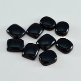 Black Onyx 1PC Small 6x8 MM Emerald Cabochon Black Sparkling semi Precious Semi Precious Gemstone