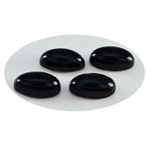 Black Onyx 1PC Small 6x9 MM Oval Cabochon Black Sparkling semi Precious Gems