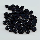Black Onyx 10PC Tiny 3x5 MM Oval Cabochon Black Superior semi Precious Loose Gemstone