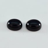 Black Onyx 1PC Small 7x9 MM Oval Cabochon Black Polished semi Precious Loose Gems