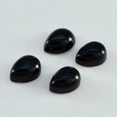Black Onyx 1PC Tiny 5x7 MM Pear Cabochon Black Natural semi Precious Semi Precious Gemstone
