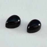 Black Onyx 1PC Large 8x12 MM Pear Cabochon Black Polished semi Precious Precious Gemstone