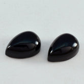 Black Onyx 1PC Large 9x11 MM Pear Cabochon Black Sparkling semi Precious Semi Precious Gemstone