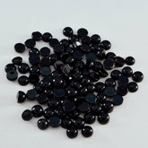 Black Onyx 10PC Tiny 3x3 MM Round Cabochon Black High Quality semi Precious Precious Gemstone
