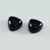 Black Onyx 1PC Small 8x8 MM Triangle Cabochon Black Fiery semi Precious Loose Gemstone