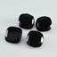 Black Onyx 1PC Chunky 13x13 MM Cushion Faceted Black Natural Semi Precious Gems