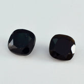 Black Onyx 1PC Large 11x11 MM Cushion Faceted Black Fine Semi Precious Loose Gemstone