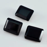 Black Onyx 1PC Chunky 12x16 MM Emerald Faceted Black Shine Semi Precious Loose Gems