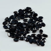 Black Onyx 1PC Small 6x8 MM Oval Faceted Black Lustrous Semi Precious Gems
