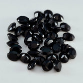Black Onyx 1PC Small 6x9 MM Oval Faceted Black Shine Semi Precious Loose Gems