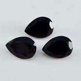 Black Onyx 1PC Chunky 13x18 MM Pear Faceted Black Superior Semi Precious Gems