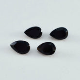Black Onyx 1PC Small 6x9 MM Pear Faceted Black Polished Semi Precious Loose Gemstones