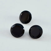 Black Onyx 10PC Tiny 4x4 MM Round Faceted Black Brilliant Semi Precious Loose Gemstones