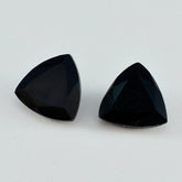 Black Onyx 10PC Tiny 4x4 MM Triangle Faceted Black Brilliant Semi Precious Loose Gemstones