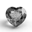 Black Rutile 1PC Chunky 16x16 MM Heart Faceted Black Pure Semi Precious Loose Gems