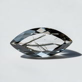 Black Rutile 1PC Chunky 10x20 MM Marquise Faceted Black Natural Semi Precious Loose Gemstone