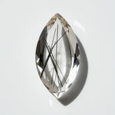 Black Rutile 1PC Large 8x16 MM Marquise Faceted Black High-Quality Semi Precious Loose Gems