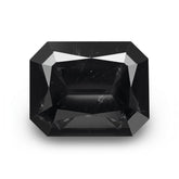 Black Spinel 1PC Large 9x11 MM Emerald Faceted Black Luster Semi Precious Loose Gemstones