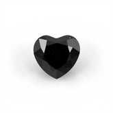 Black Spinel 1PC Tiny 5x5 MM Heart Faceted Black Sparkling Semi Precious Gems