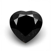 Black Spinel 1PC Medium 9x9 MM Heart Faceted Black Lustrous Semi Precious Gems