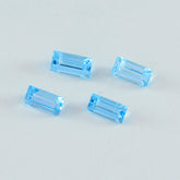 Sky Blue Topaz 1PC Small 5x10 MM Baguette Faceted Blue Polished Semi Precious Loose Gemstones