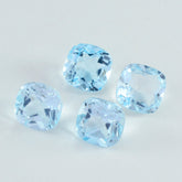 Sky Blue Topaz 1PC Large 10x10 MM Cushion Faceted Blue Shine Semi Precious Loose Gems