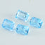 Sky Blue Topaz 1PC Large 9x11 MM Emerald Faceted Blue High Quality Semi Precious Loose Gems