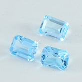 Sky Blue Topaz 1PC Large 8x12 MM Emerald Faceted Blue Natural Semi Precious Loose Gemstone