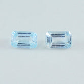 Sky Blue Topaz 1PC Large 9x11 MM Emerald Faceted Blue High Quality Semi Precious Loose Gems