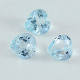 Sky Blue Topaz 1PC Chunky 15x15 MM Heart Faceted Blue Superior Semi Precious Loose Gemstone