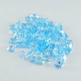 Sky Blue Topaz 10PC Tiny 4x4 MM Square Faceted Blue Brilliant Semi Precious Loose Gemstones