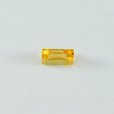 Citrine 1PC Tiny 4x8 MM Baguette Faceted Yellow Fiery Semi Precious Gems